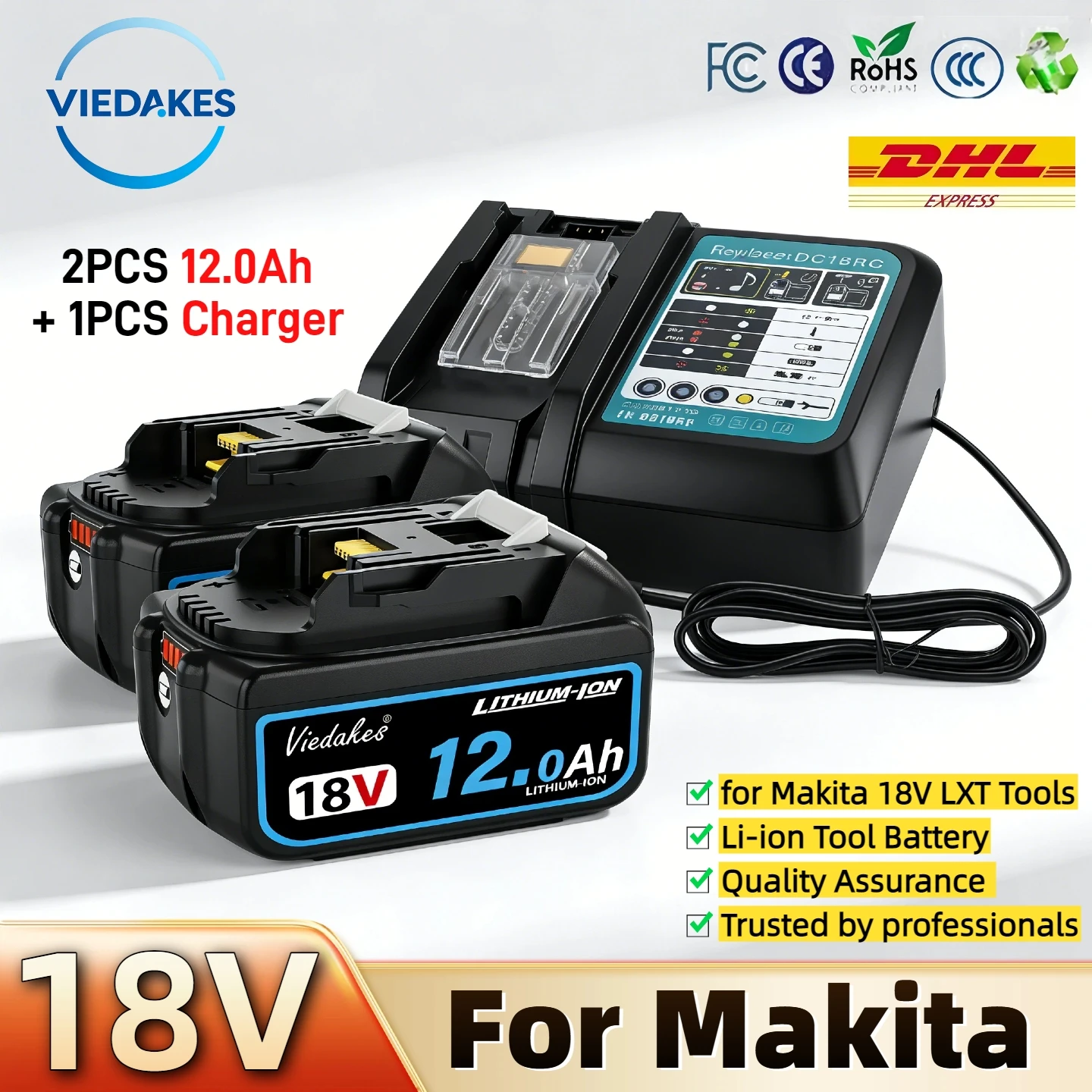 18V 12Ah High Capacity Battery, For DTD173 Impact Driver, for Makita 18V battery BL1840 BL1860 BL1830
18V 12Ah High Capacity Battery, For DTD173 Impact Driver, for Makita 18V battery BL1840 BL1860 BL1830