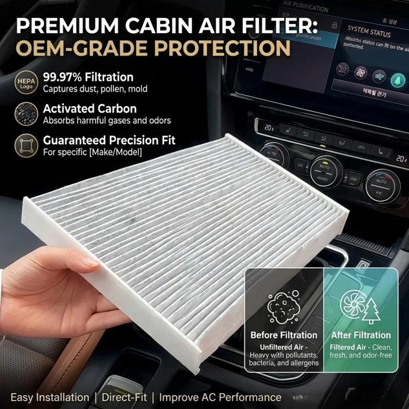 1/2pcs 87139-58010 Cabin Air Filter for Toyota Corolla 2018 Camry Highlander RAV4 Carbon Fiber AC Filter Element Pollen Purifier
1/2pcs 87139-58010 Cabin Air Filter for Toyota Corolla 2018 Camry Highlander RAV4 Carbon Fiber AC Filter Element Pollen Purifier