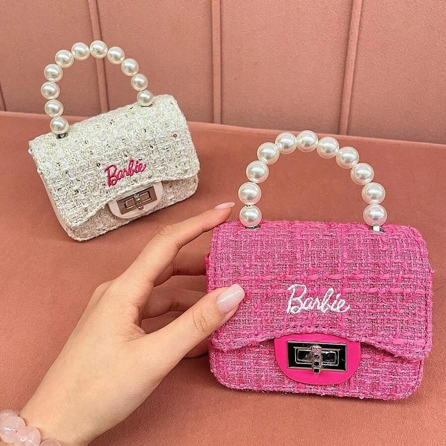Barbie Tweed Jelly Handbag Purse Mini Pearl Handle Top Crossbody Bag Cute Women Fashion Purse Shoulder Bag Gifts for Women
Barbie Tweed Jelly Handbag Purse Mini Pearl Handle Top Crossbody Bag Cute Women Fashion Purse Shoulder Bag Gifts for Women