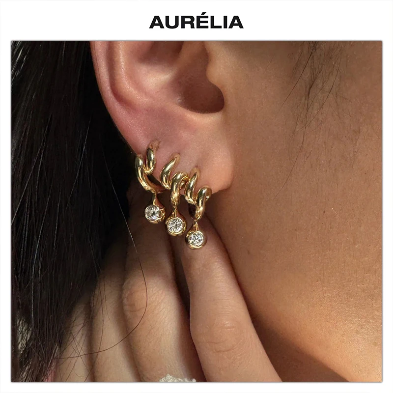Europe America Brass Gold Plated Water Droplet Crystal Zircon Earrings Woman Fashion Designer Jewelry
Europe America Brass Gold Plated Water Droplet Crystal Zircon Earrings Woman Fashion Designer Jewelry