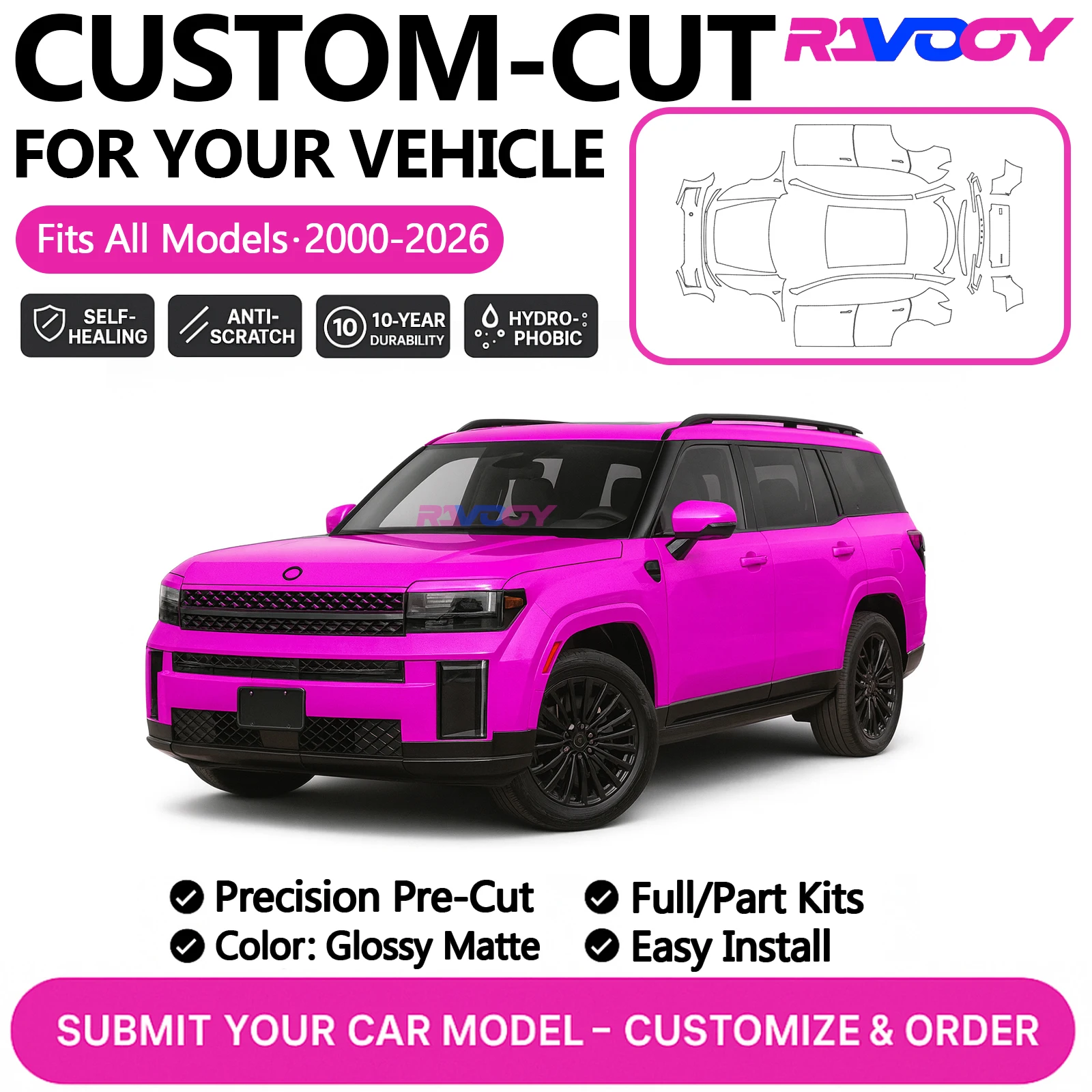 Индивидуальный предварительно вырезанный комплект PPF для Hyundai Kona Tucson Venue Santa Fe Palisade 2024 2025 2026, защитная пленка для краски, глянцевая матовая полная машина
Индивидуальный предварительно вырезанный комплект PPF для Hyundai Kona Tucson Venue Santa Fe Palisade 2024 2025 2026, защитная пленка для краски, глянцевая матовая полная машина