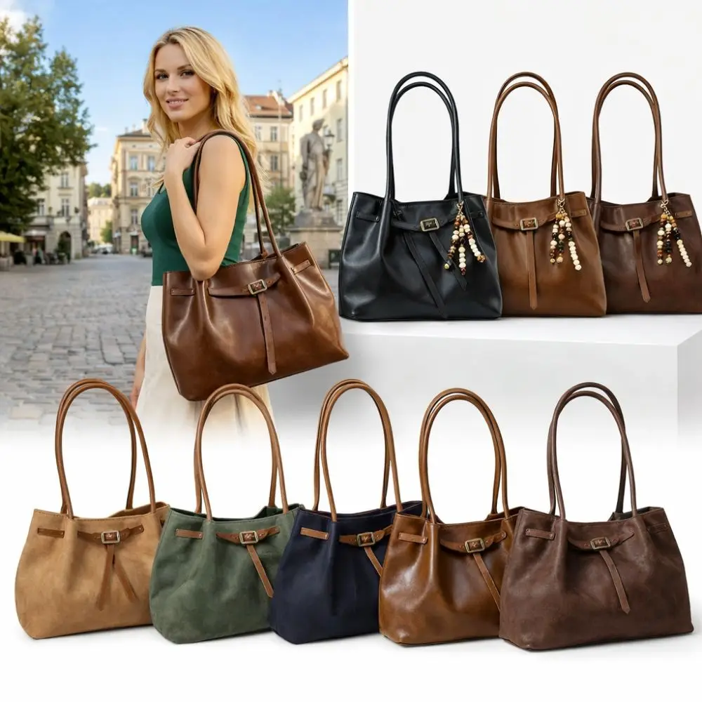 Suede/PU Leather Shoulder Bag Elegant Retro Handbag Available in 4 Colors Large Capacity Commuting Tote Bag School/Travel/Work
Suede/PU Leather Shoulder Bag Elegant Retro Handbag Available in 4 Colors Large Capacity Commuting Tote Bag School/Travel/Work