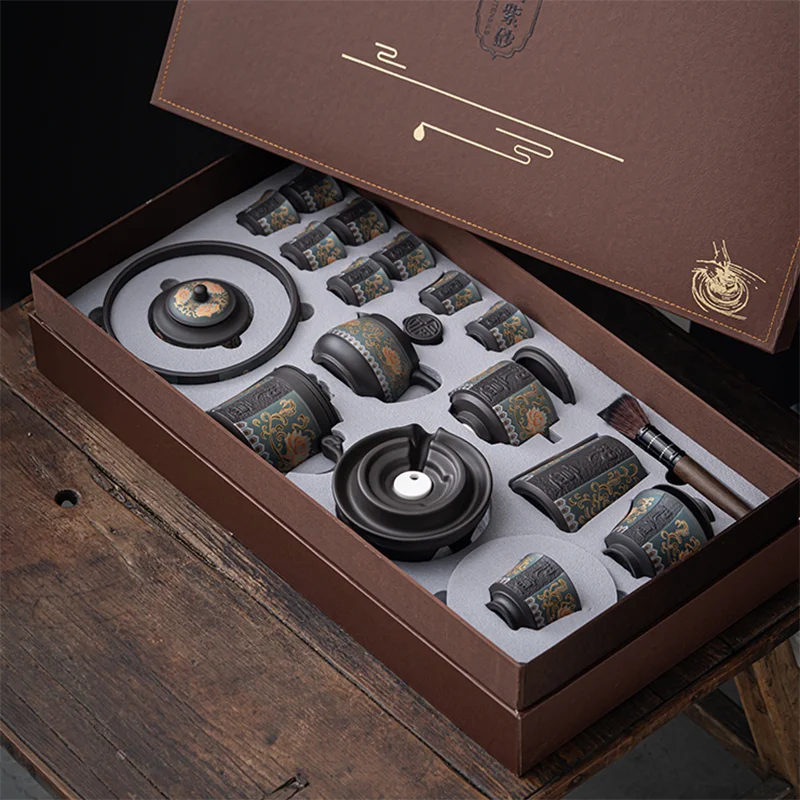 Purple sand automatic tea set office household ceramic teapot gift box
Purple sand automatic tea set office household ceramic teapot gift box