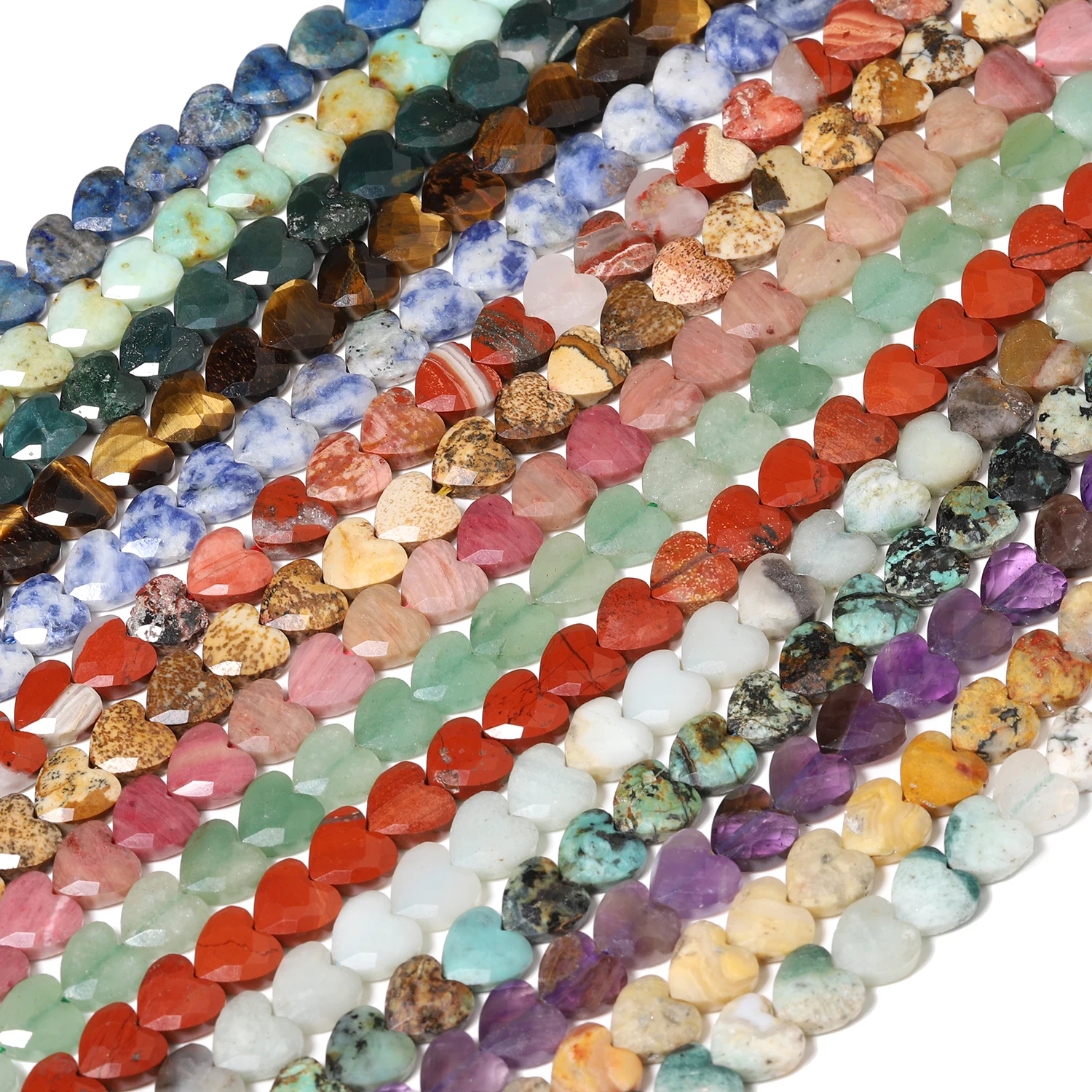 8x8mm Natural Stone Faceted Heart Shape Jasper Aventurine Loose Spacer Beads for Jewelry Making DIY Bracelet Necklace Girl Gifts 
8x8mm Natural Stone Faceted Heart Shape Jasper Aventurine Loose Spacer Beads for Jewelry Making DIY Bracelet Necklace Girl Gifts