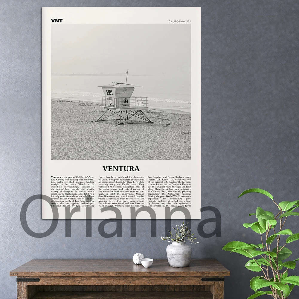 Modern Ventura Wall Art Prints Black and White Lifeguard Poster,Ventura Retro Decor, California Home Decoration Canvas Painting
Modern Ventura Wall Art Prints Black and White Lifeguard Poster,Ventura Retro Decor, California Home Decoration Canvas Painting