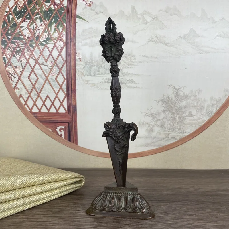 Three-Side Vajra Puba Pestle Large with Base Decoration Dharma-Vessel Supplies Vajra Furnishings
Three-Side Vajra Puba Pestle Large with Base Decoration Dharma-Vessel Supplies Vajra Furnishings