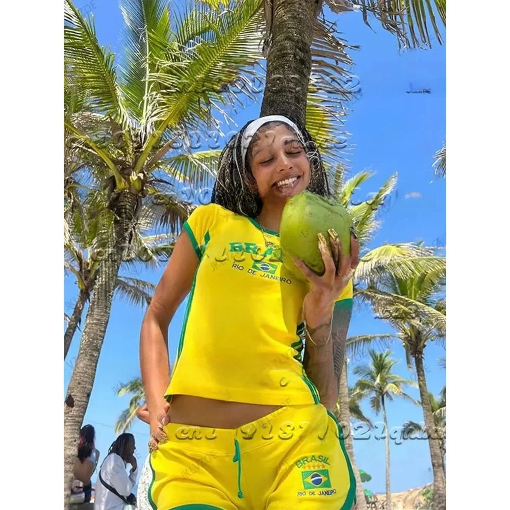 Summer T-Shirt Women's Brazilian Letter Aesthetic Top Casual Cleanfit Style Other Fabric A-Line Sleeve Other Material 100
Summer T-Shirt Women's Brazilian Letter Aesthetic Top Casual Cleanfit Style Other Fabric A-Line Sleeve Other Material 100