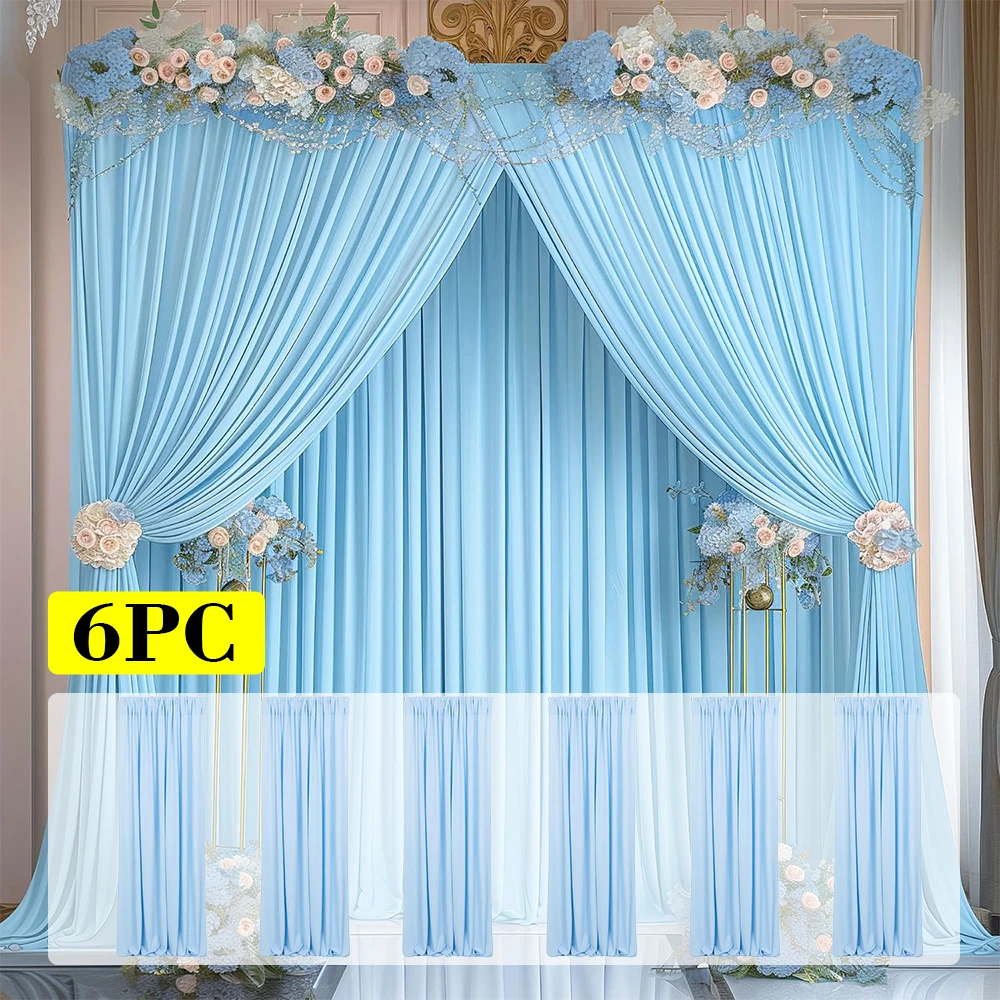 Baby Blue Backdrop Curtain for Wedding Parties 6 Panels-5ft x 10ft Photo Polyester Backdrop Drapes for Wedding Photoshoot Baby S
Baby Blue Backdrop Curtain for Wedding Parties 6 Panels-5ft x 10ft Photo Polyester Backdrop Drapes for Wedding Photoshoot Baby S