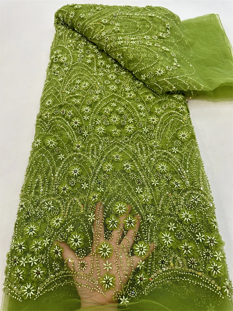 Luxury African Handmade Beaded Lace Fabric 2024 High Quality Sequins French Embroidery Nigeria Net Lace Fabrics For Sewing Rf
Luxury African Handmade Beaded Lace Fabric 2024 High Quality Sequins French Embroidery Nigeria Net Lace Fabrics For Sewing Rf