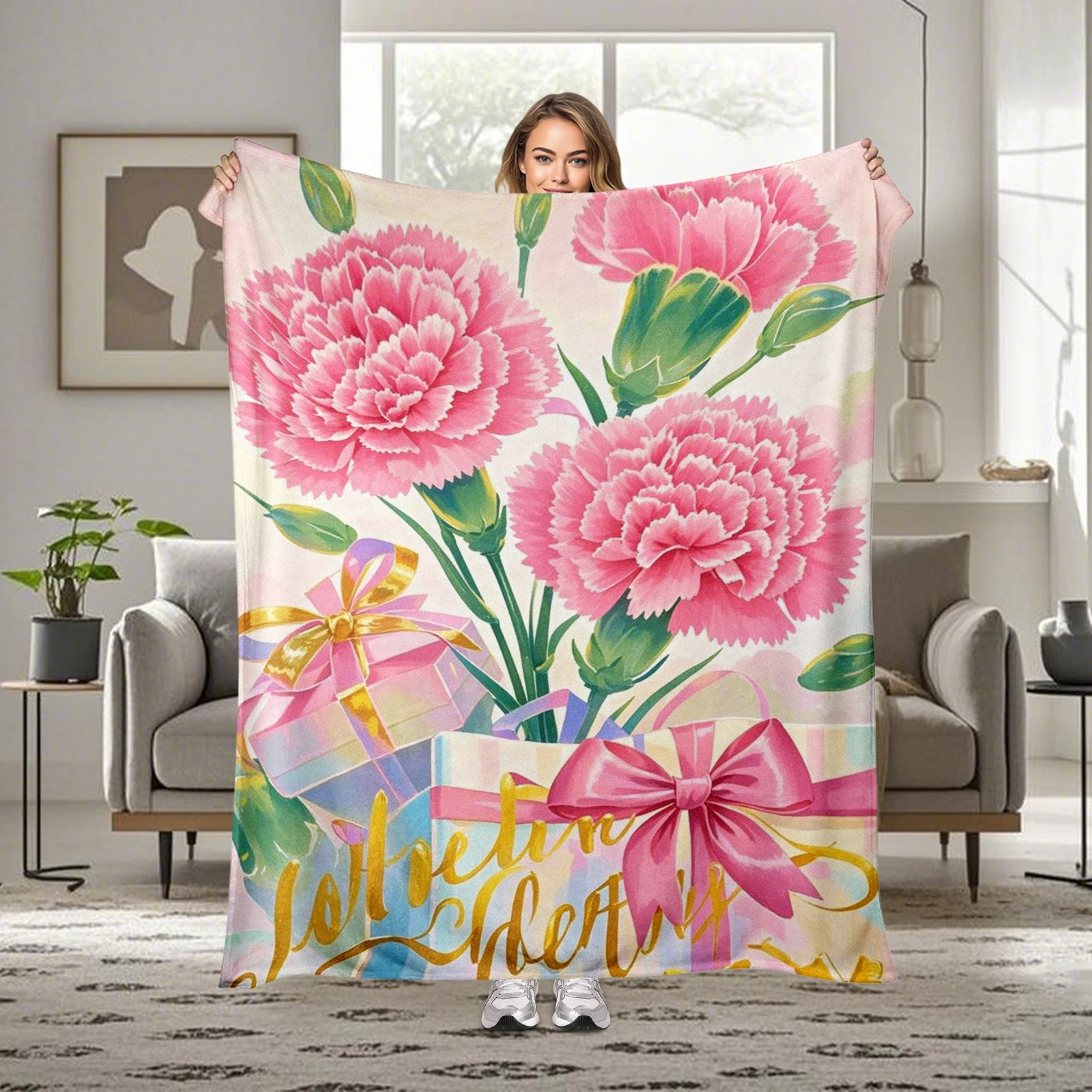 Exquisite Mothers Day Flannel Blanket With Elegant Cartoon Flowers Symbolizing Happiness And Care
Exquisite Mothers Day Flannel Blanket With Elegant Cartoon Flowers Symbolizing Happiness And Care
