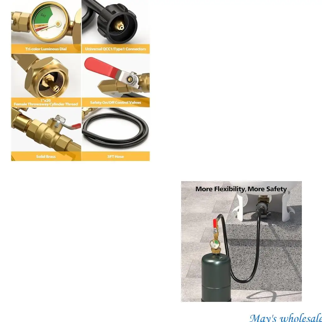 Адаптер для заправки пропана тяжелого типа с гибким шлангом и системой контроля давления 448A
Адаптер для заправки пропана тяжелого типа с гибким шлангом и системой контроля давления 448A