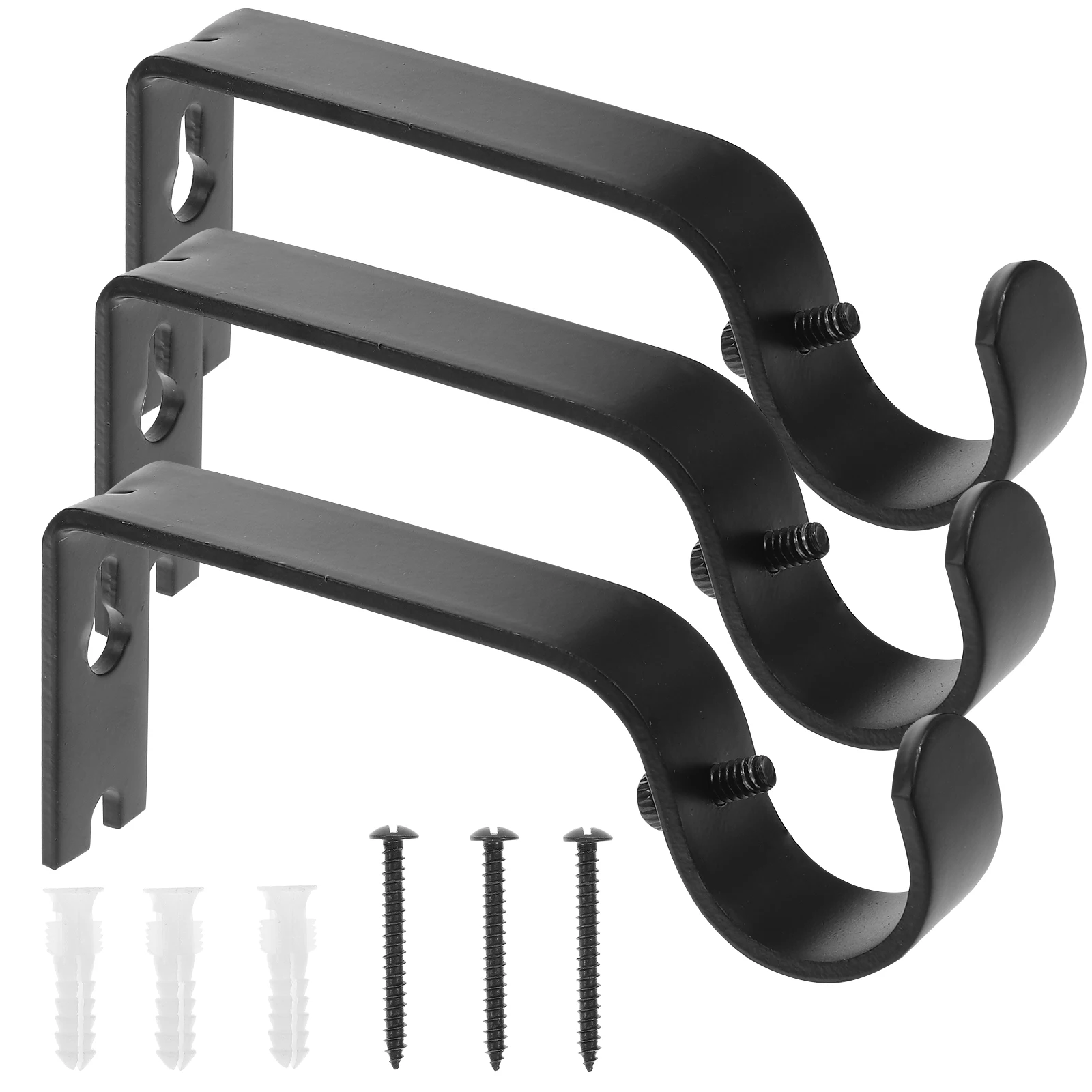 3Pcs Curtain Rod Adjustable Iron Wall Bracket Hooks Stable Support for Window Drapery Pole Curtain Accessories
3Pcs Curtain Rod Adjustable Iron Wall Bracket Hooks Stable Support for Window Drapery Pole Curtain Accessories