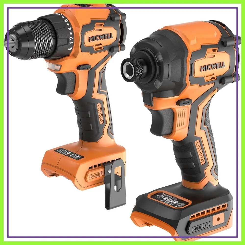 Cordless Impact Driver & Drill Combo Kit, Brushless, 2300 In-lbs, 620 In-lbs, Tool Only, with Bag
Cordless Impact Driver & Drill Combo Kit, Brushless, 2300 In-lbs, 620 In-lbs, Tool Only, with Bag