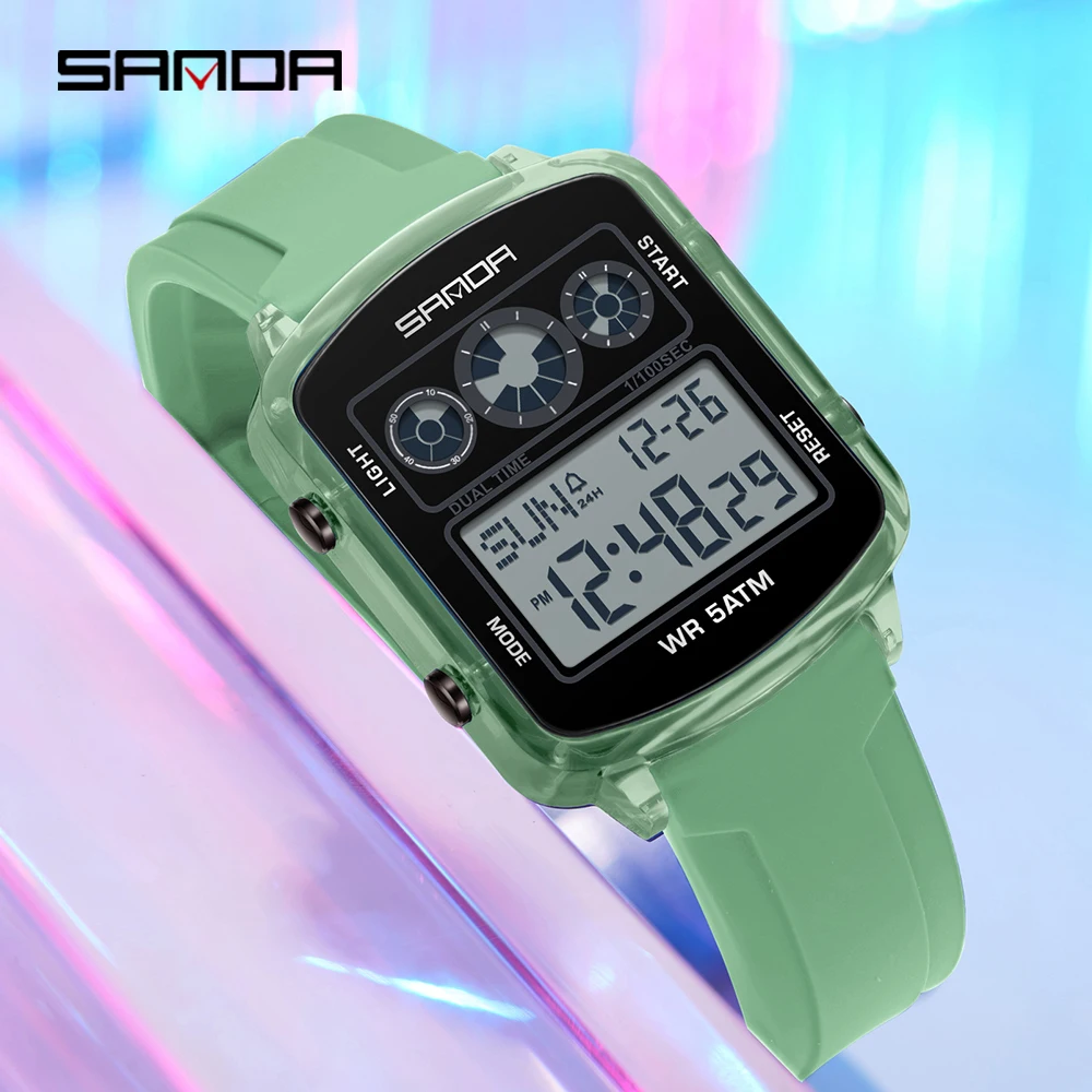 SANDA brand 6503 fashionable square timer electronic watch, student alarm clock, multifunctional waterproof sports men's watch
SANDA brand 6503 fashionable square timer electronic watch, student alarm clock, multifunctional waterproof sports men's watch