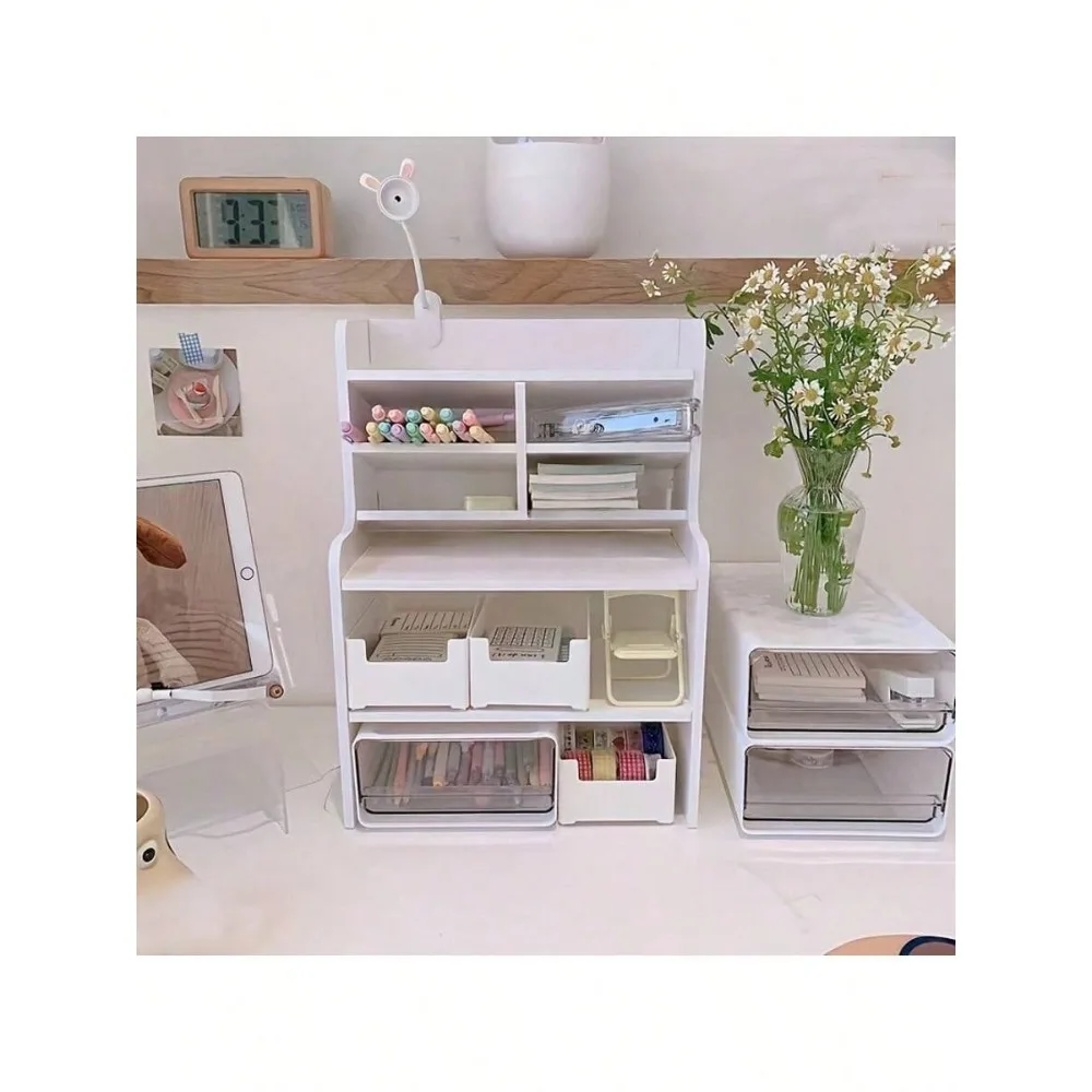 Upgraded Thickened Double Heightened Desktop Organizer, Dormitory Office Storage Box, Cosmetic Books Stationery Organizer, Space Saving Modern Design Durable
Upgraded Thickened Double Heightened Desktop Organizer, Dormitory Office Storage Box, Cosmetic Books Stationery Organizer, Space Saving Modern Design Durable