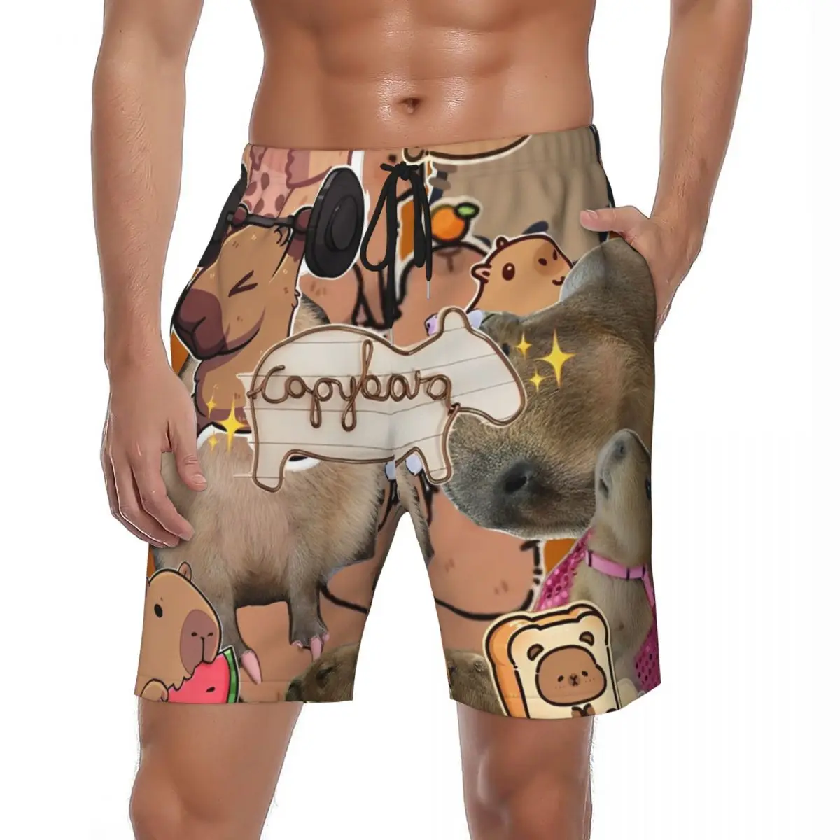 Swimwear Lovely Kawaii Capybara Animal Fashion Board Shorts Summer Funny Board Short Pants Man Surfing Quick Dry Swimming Trunks
Swimwear Lovely Kawaii Capybara Animal Fashion Board Shorts Summer Funny Board Short Pants Man Surfing Quick Dry Swimming Trunks
