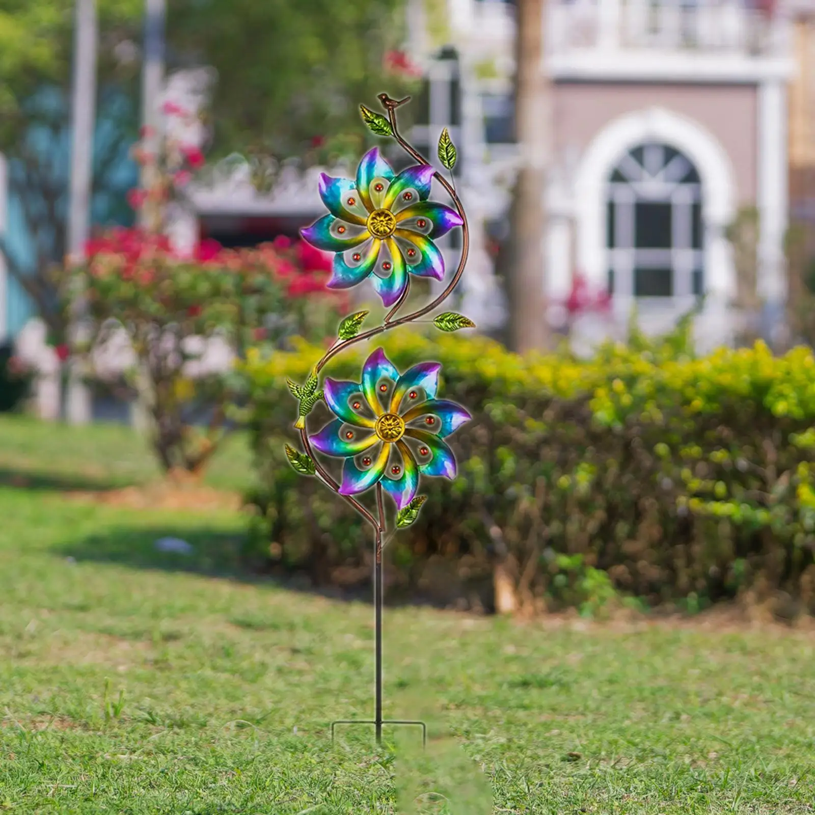 Outdoor Metal Windmill Wind Spinner Multipurpose with Ground Stake Rotatable Sturdy for Pathway 25x109cm Lawn Decoration
Outdoor Metal Windmill Wind Spinner Multipurpose with Ground Stake Rotatable Sturdy for Pathway 25x109cm Lawn Decoration