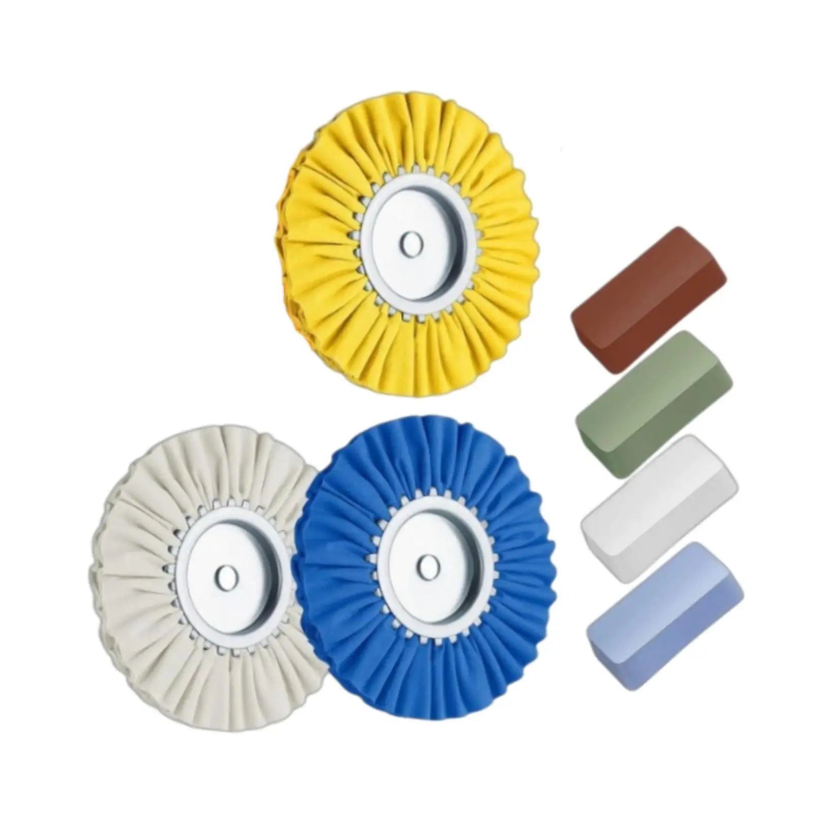 3x 8” Airway Buffing Wheels Set Accessories White Fine Polishing Easy to Install Polishing Wheel with 4Pcs Polishing Wax
3x 8” Airway Buffing Wheels Set Accessories White Fine Polishing Easy to Install Polishing Wheel with 4Pcs Polishing Wax