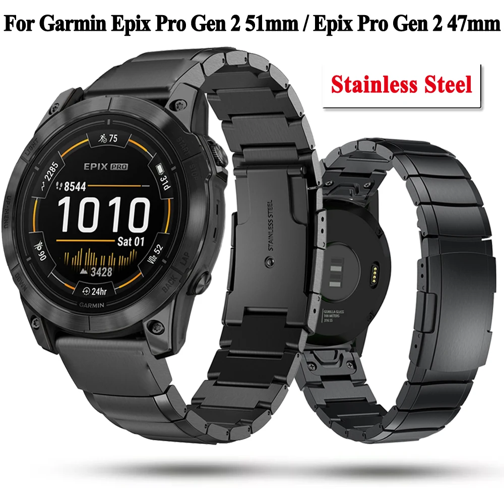 Ремешок из нержавеющей стали для часов Garmin Fenix 7X Pro 6X Pro/Epix Pro Gen 2 51 мм/47 мм/42 мм, металлический браслет QuickFit 20/22/26 мм
Ремешок из нержавеющей стали для часов Garmin Fenix 7X Pro 6X Pro/Epix Pro Gen 2 51 мм/47 мм/42 мм, металлический браслет QuickFit 20/22/26 мм