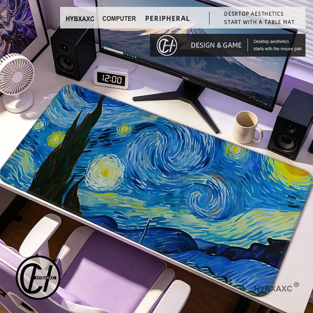HYBXAXC Oil painting mousepad, oversized girl high-value computer keyboard pad, Van Gogh Monet table pad customization
HYBXAXC Oil painting mousepad, oversized girl high-value computer keyboard pad, Van Gogh Monet table pad customization