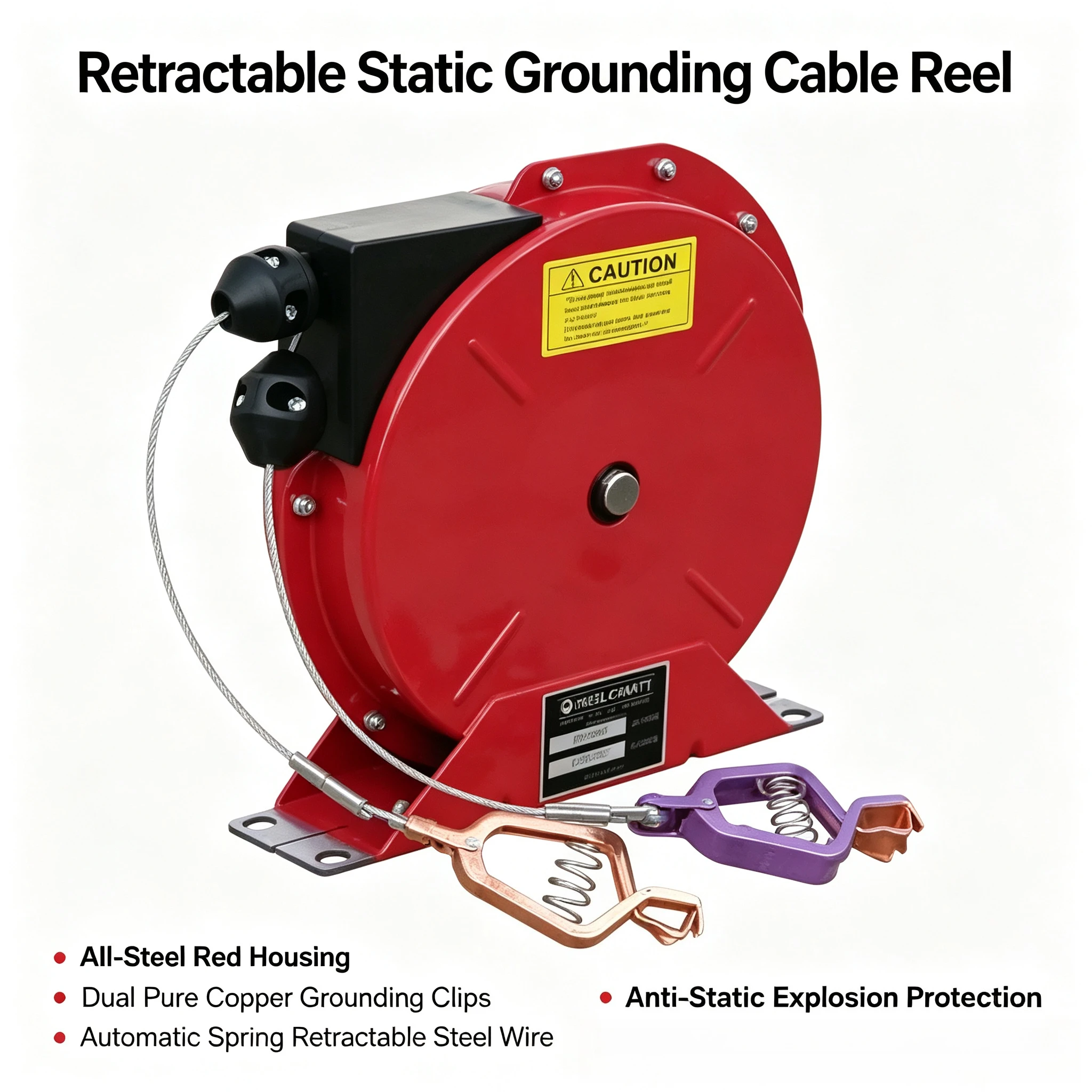 Electrostatic Discharge Grounding Cable Reel Retractable Anti Static Wire Winding Safety Equipment
Electrostatic Discharge Grounding Cable Reel Retractable Anti Static Wire Winding Safety Equipment