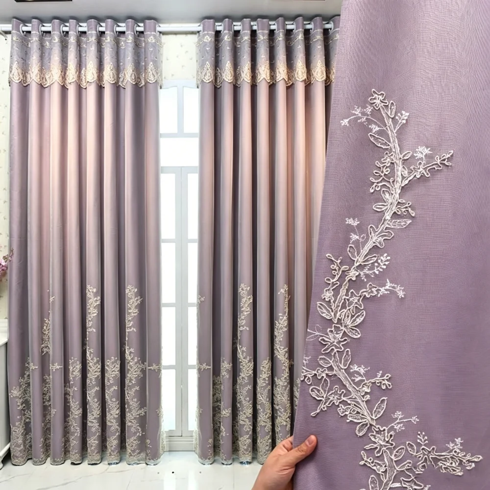 Luxury Double Layer Curtain with Embroidery Nordic Princess Style Blackout Drapes for Bedroom Living Room
Luxury Double Layer Curtain with Embroidery Nordic Princess Style Blackout Drapes for Bedroom Living Room