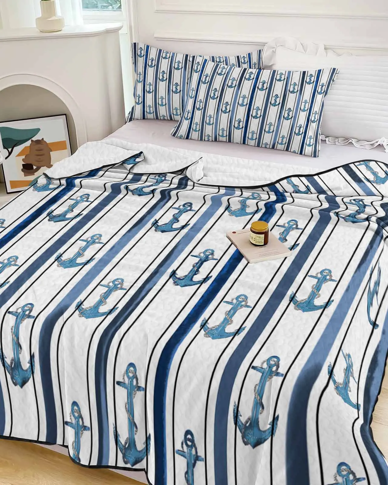 Anchor Line Rope Loop Watercolor Summer Cooling Quilt Air Condition Blanket Comfortable Lightweight Bedroom Thin Quilt
Anchor Line Rope Loop Watercolor Summer Cooling Quilt Air Condition Blanket Comfortable Lightweight Bedroom Thin Quilt