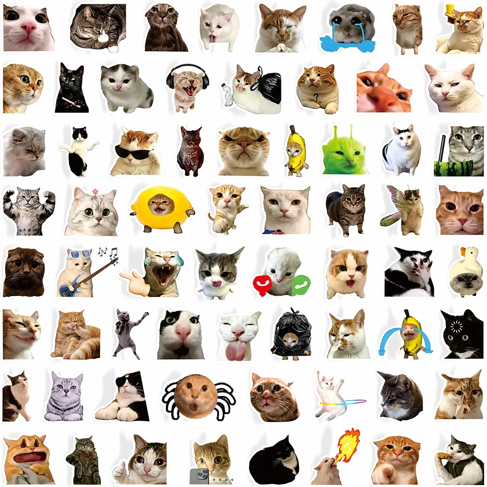 10/50/100pcs Funny Cute Animal Cat Meme Stickers Decals DIY Water Bottle Phone Notebook Bike Cartoon Graffiti Sticker Wholesale
10/50/100pcs Funny Cute Animal Cat Meme Stickers Decals DIY Water Bottle Phone Notebook Bike Cartoon Graffiti Sticker Wholesale