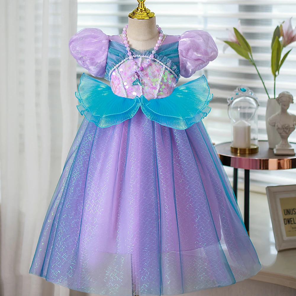 Girl Mermaid Princess Dress Summer Children's Sparkling Cosplay Costume Girl's Birthday Party Dresses For Girls 3-9 Years Old
Girl Mermaid Princess Dress Summer Children's Sparkling Cosplay Costume Girl's Birthday Party Dresses For Girls 3-9 Years Old 