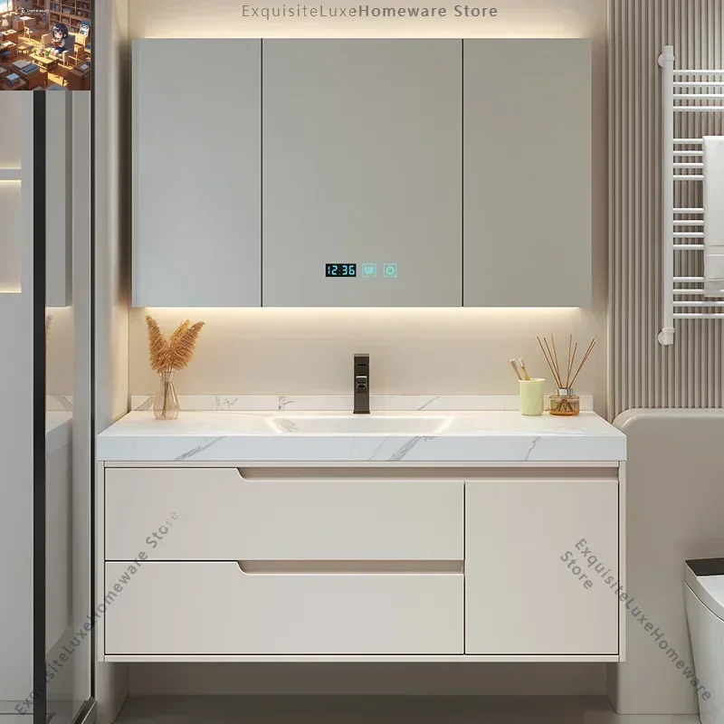 Nordic Cream Style Bathroom Mirror Cabinet Rock Slab Seamless Integrated Ceramic Basin Bathroom Cabinet Simple Home Furniture
Nordic Cream Style Bathroom Mirror Cabinet Rock Slab Seamless Integrated Ceramic Basin Bathroom Cabinet Simple Home Furniture