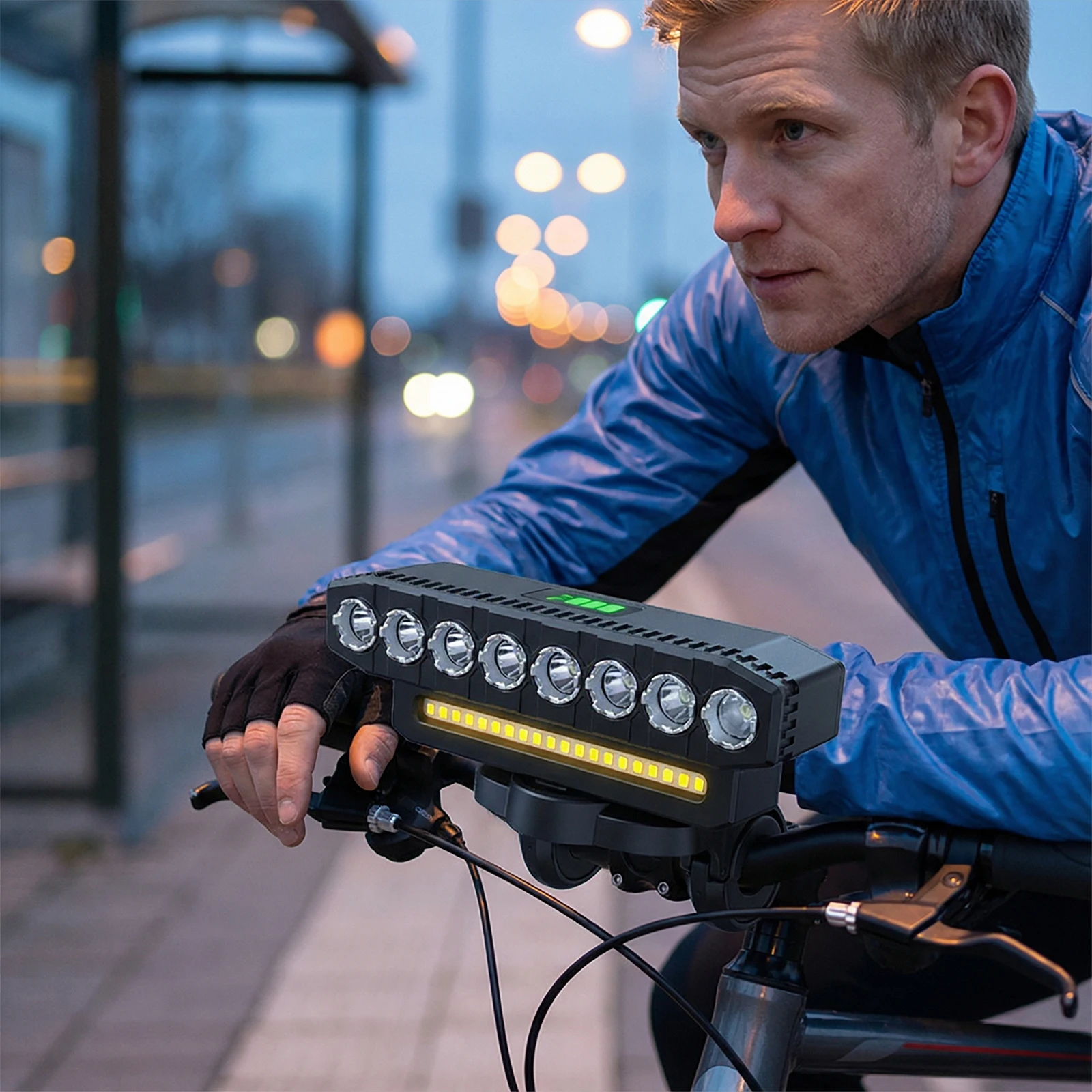 9 LED Bicycle Headlight w/Horn Waterproof Bike Light for Night Riding (Lihgt)
9 LED Bicycle Headlight w/Horn Waterproof Bike Light for Night Riding (Lihgt)