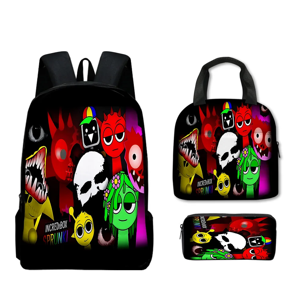 Cartoon Popular Funny Cartoon Sprunki 3D Printed 3pcs/Set pupil School Bags Laptop Daypack Backpack Lunch bag Pencil Case
Cartoon Popular Funny Cartoon Sprunki 3D Printed 3pcs/Set pupil School Bags Laptop Daypack Backpack Lunch bag Pencil Case