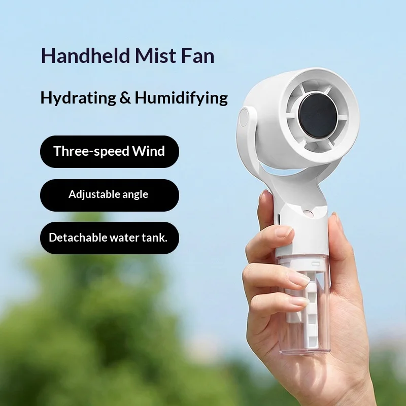 Mini Turbine Handheld Fan Portable Rechargeable Led Display Adjustable Semiconductor Ice Cooling For Desktop Outdoor Camping
Mini Turbine Handheld Fan Portable Rechargeable Led Display Adjustable Semiconductor Ice Cooling For Desktop Outdoor Camping