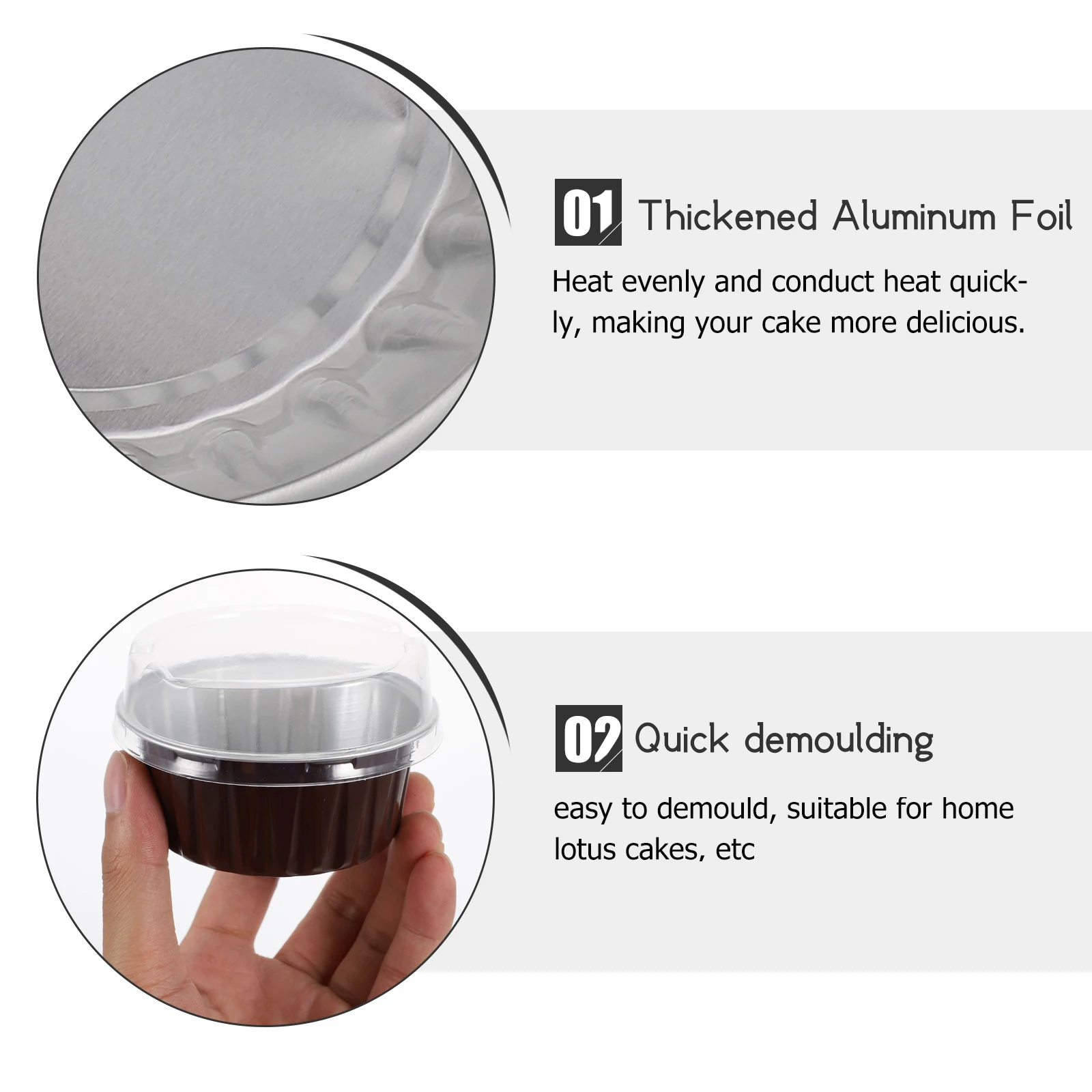 20 Sets Food Containers with Lids Dessert Cup Cake Baking Aluminum Foil High-temperature Pudding Coffee
20 Sets Food Containers with Lids Dessert Cup Cake Baking Aluminum Foil High-temperature Pudding Coffee