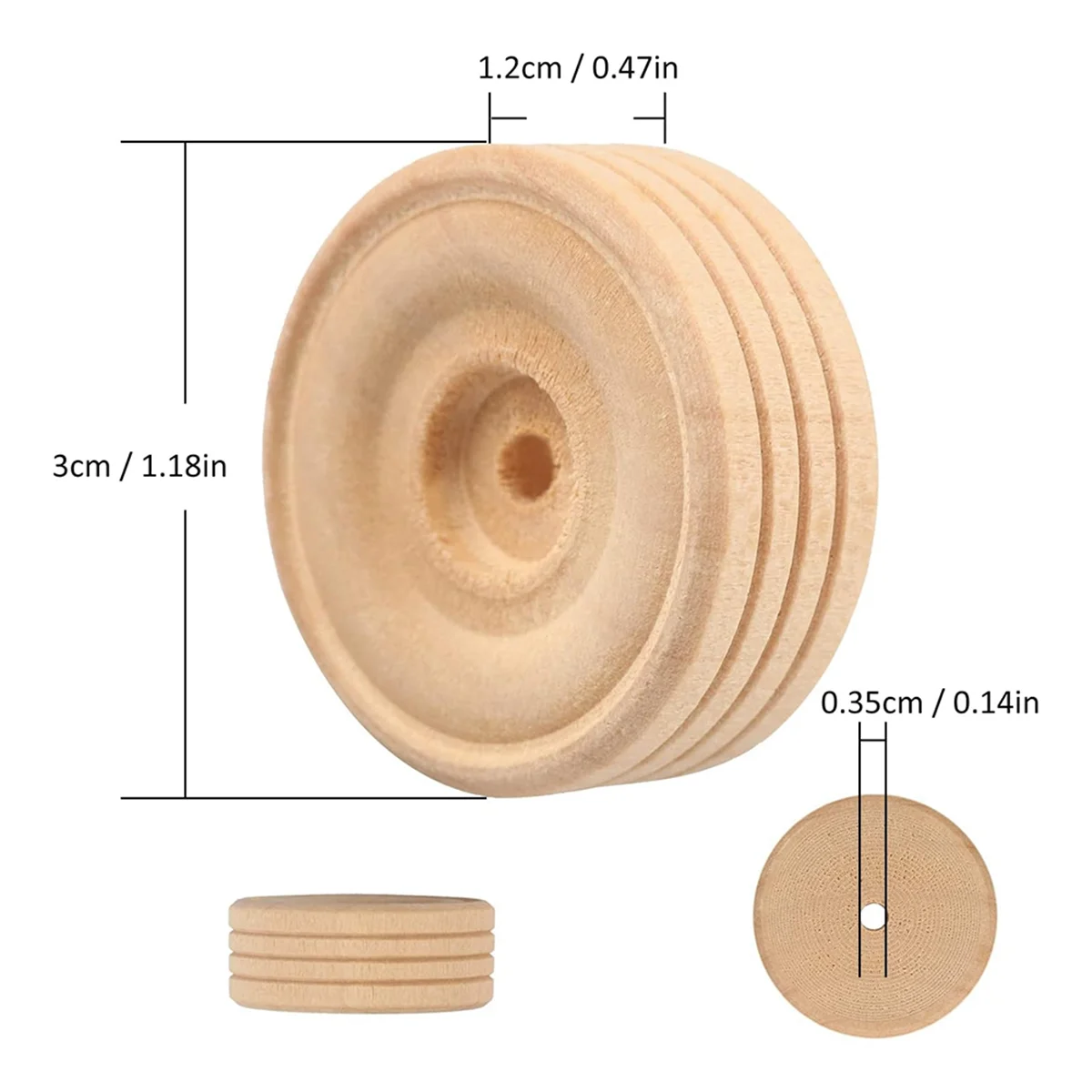 AT59 Wooden Wheels, 100 PCS, 1.18 Inches, Treaded Wooden Tires Wheels with 0.14inch Hole Perfect for DIY Wood Carft Projects
AT59 Wooden Wheels, 100 PCS, 1.18 Inches, Treaded Wooden Tires Wheels with 0.14inch Hole Perfect for DIY Wood Carft Projects