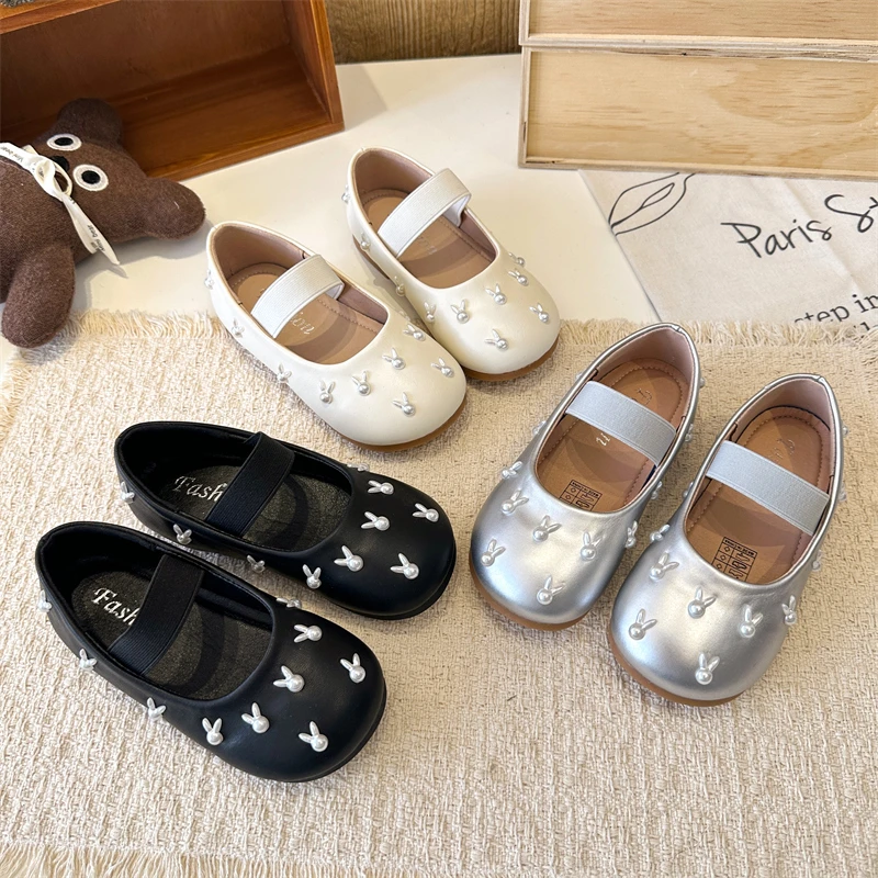 Girls Bunny Pearls Mary Jane Shoes with Elastic Band Soft Sole Non-slip Children Party Dress Shoes Kids Flats Princess Shoes
Girls Bunny Pearls Mary Jane Shoes with Elastic Band Soft Sole Non-slip Children Party Dress Shoes Kids Flats Princess Shoes