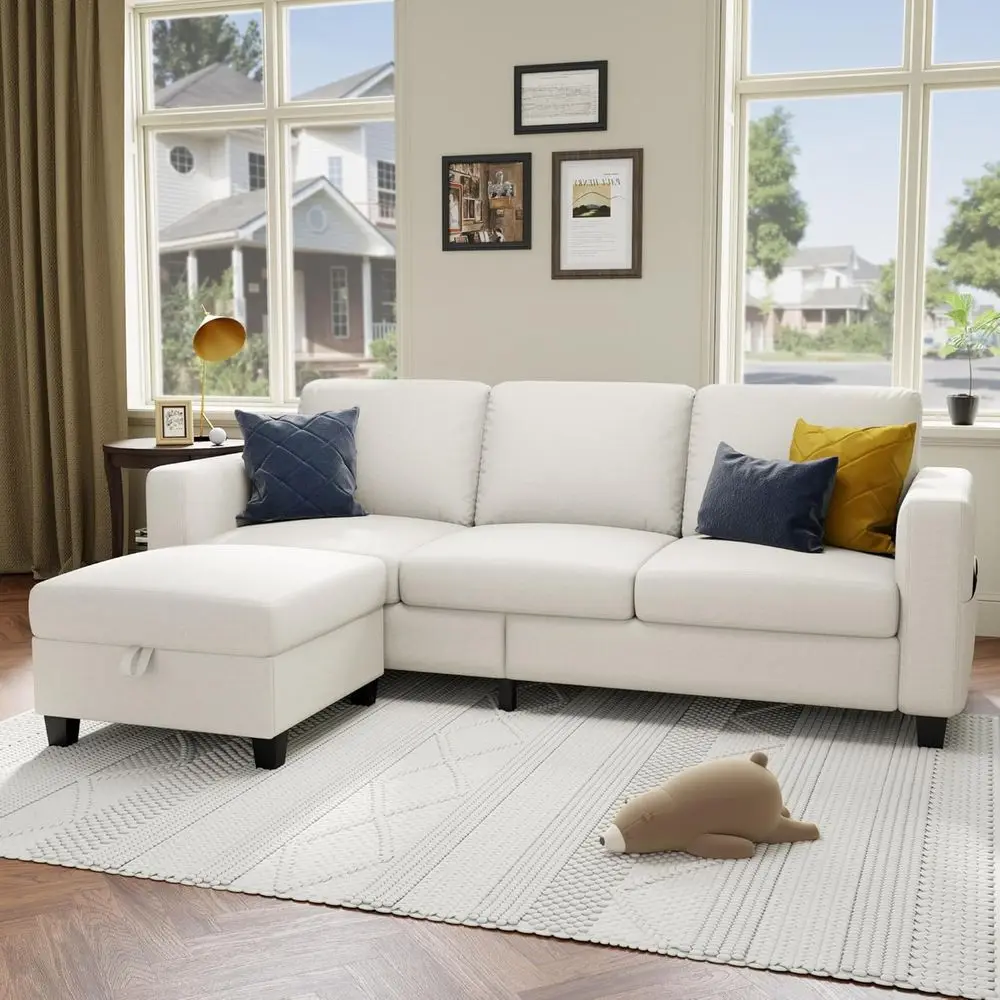 78 L-Shaped Beige 3-Seater Pet-Friendly Convertible Sofa for Living Room and Bedroom
78 L-Shaped Beige 3-Seater Pet-Friendly Convertible Sofa for Living Room and Bedroom