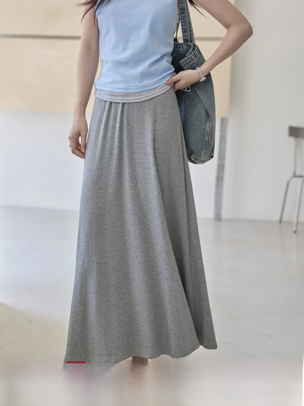 Gray A-Line Skirt Women's Summer 2026 New High Waist Slimming Casual Versatile HuiXi Drawstring Korean Style Knitted Skirt
Gray A-Line Skirt Women's Summer 2026 New High Waist Slimming Casual Versatile HuiXi Drawstring Korean Style Knitted Skirt
