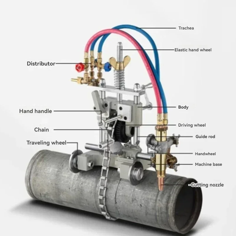 Magnetic pipe cutting and beveling machine / New manual chain-driven pipe flame cutting machine
Magnetic pipe cutting and beveling machine / New manual chain-driven pipe flame cutting machine