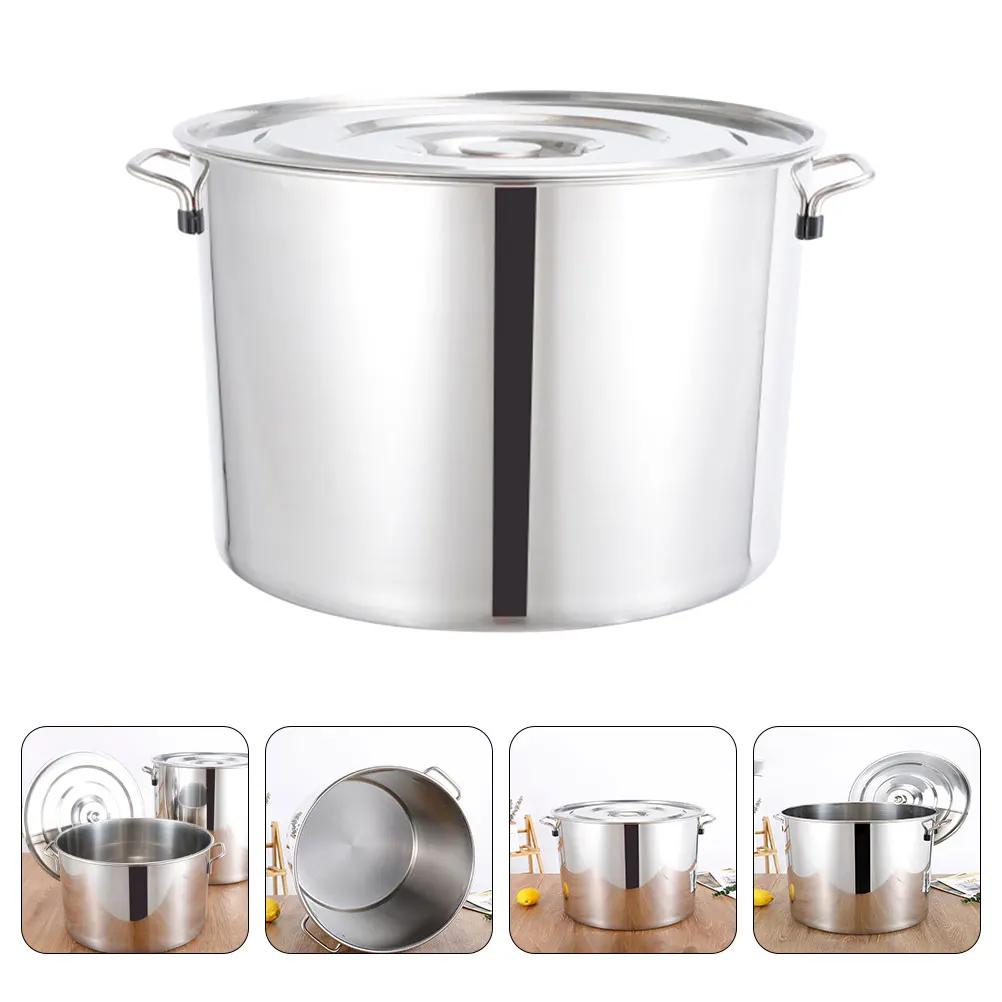 1pc Thickened Soup Pot Stainless Steel Large Capacity Multipurpose Stockpot For Rice Porridge Noodles Oil Soup Storage Kitchen
1pc Thickened Soup Pot Stainless Steel Large Capacity Multipurpose Stockpot For Rice Porridge Noodles Oil Soup Storage Kitchen