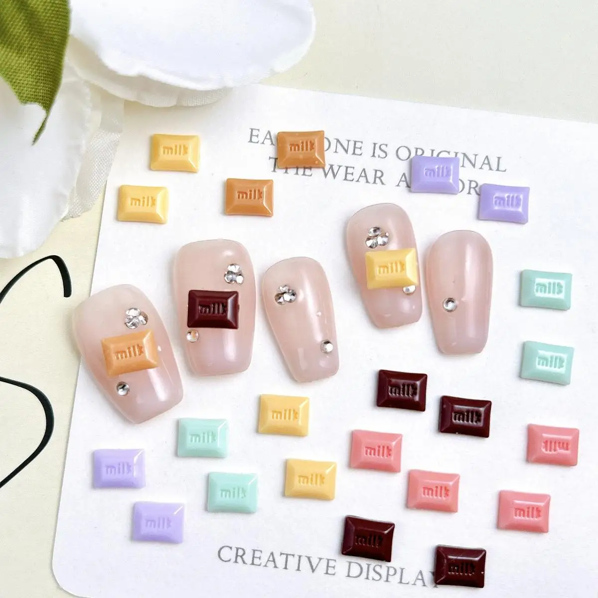 3D Resin Luminous Rectangle Chocolate Nail Art Decoration Cute Cartoon Colorful Chocolate Nail Charms Supplies for Manicure DIY
3D Resin Luminous Rectangle Chocolate Nail Art Decoration Cute Cartoon Colorful Chocolate Nail Charms Supplies for Manicure DIY