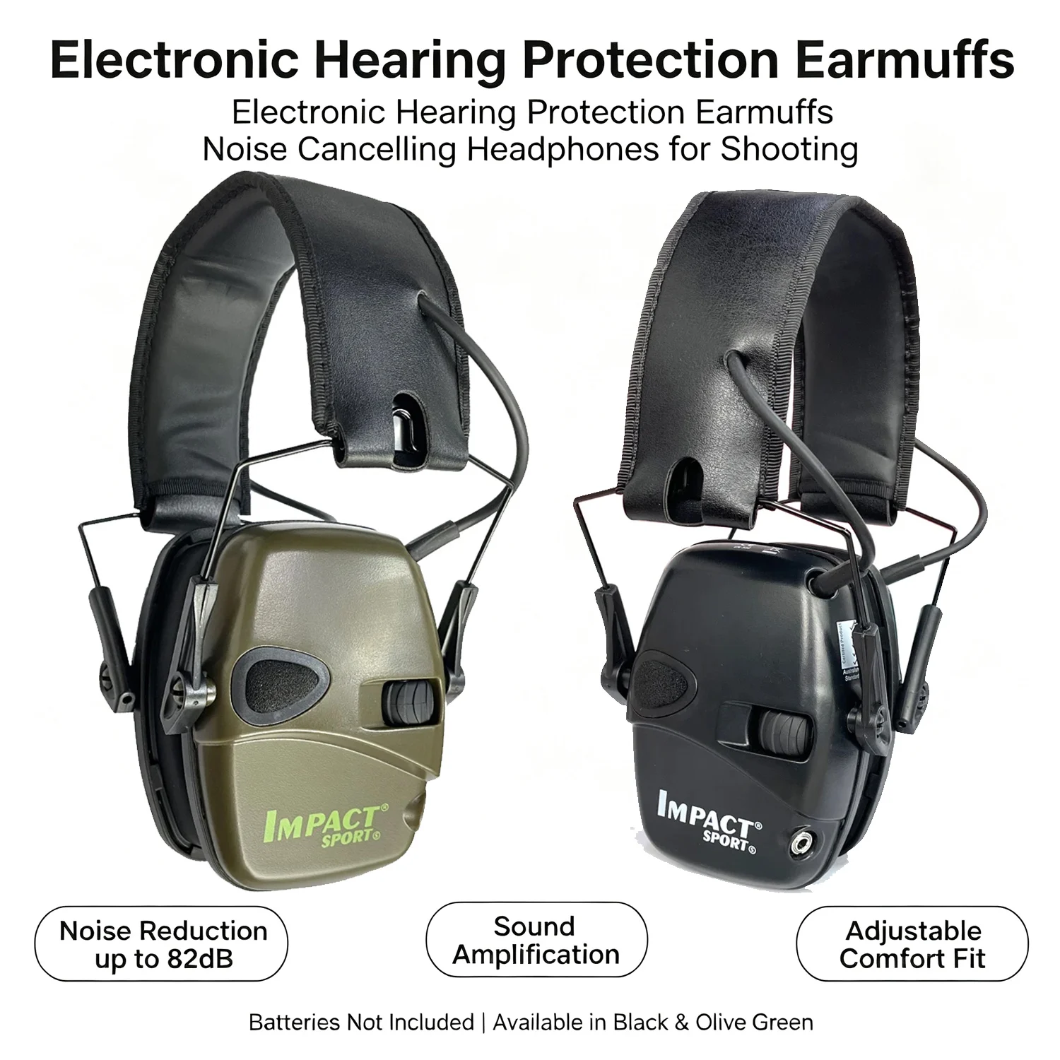 Electronic Shooting Earmuffs NRR22dB 4X Sound Amplify Noise Reduction Hearing Protection for Hunting Shooting Range
Electronic Shooting Earmuffs NRR22dB 4X Sound Amplify Noise Reduction Hearing Protection for Hunting Shooting Range