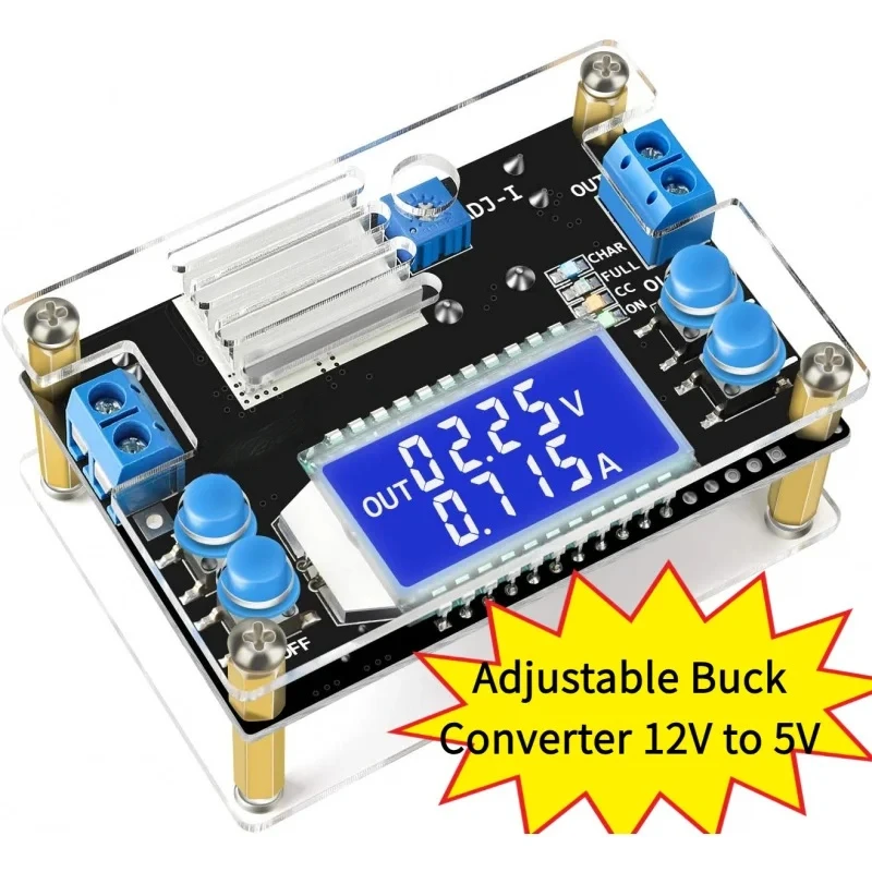 Wovpower Buck Converter 12V to 5V 6.5-36V to 1.2-32V Step Down Power Supply Module 4.5A 75W, Adjustable Voltage Regulator Board
Wovpower Buck Converter 12V to 5V 6.5-36V to 1.2-32V Step Down Power Supply Module 4.5A 75W, Adjustable Voltage Regulator Board