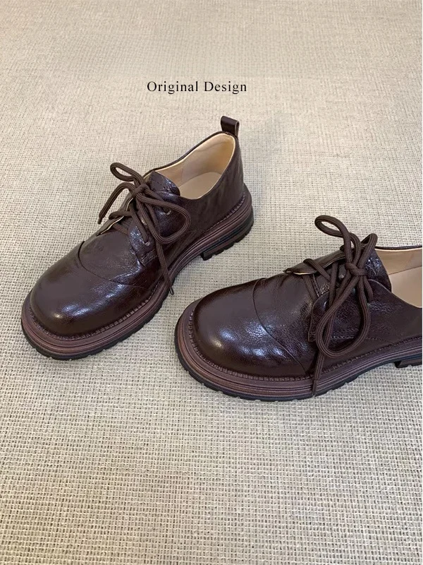 Brown Leather Thi Bot Slip-On oes Women's Faion Single oes Briti Sle Versatile for Skirts Loers Autumn New A...
Brown Leather Thi Bot Slip-On oes Women's Faion Single oes Briti Sle Versatile for Skirts Loers Autumn New A...