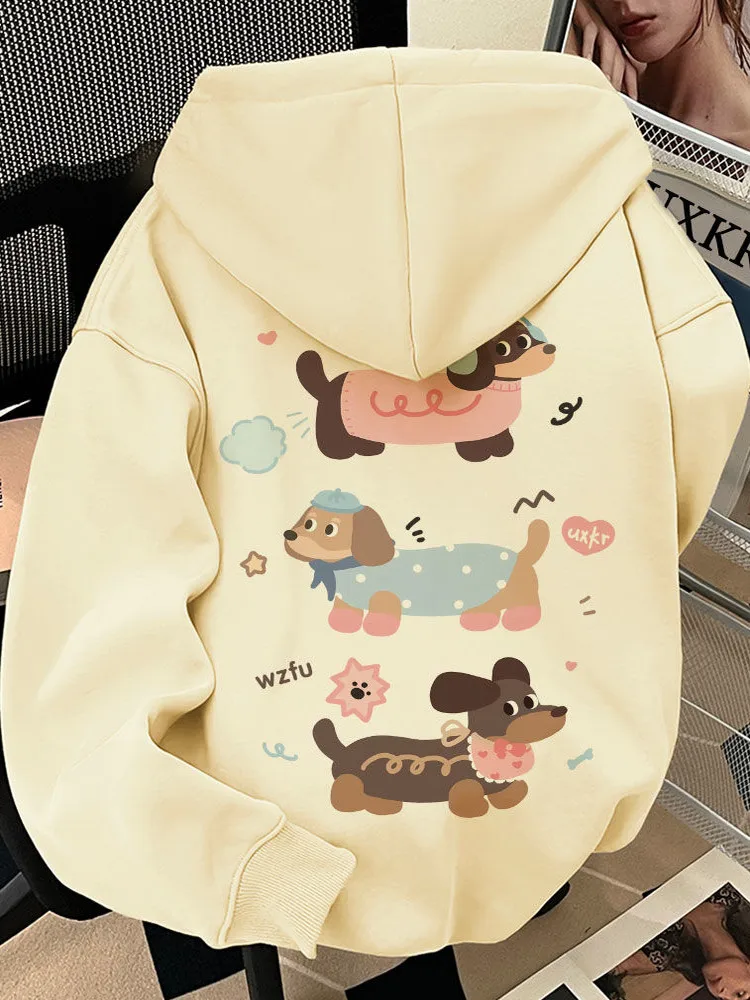 Silver Fur Hoodie Couple Style Casual Loose Autumn Winter Men's Long Sleeve Sweatshirt Cartoon Dog Print Polyester Cotton
Silver Fur Hoodie Couple Style Casual Loose Autumn Winter Men's Long Sleeve Sweatshirt Cartoon Dog Print Polyester Cotton