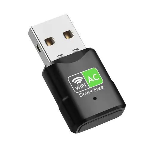 อะแดปเตอร์ไวไฟ USB AC600, ดองเกิลเครือข่ายไร้สายขนาดเล็กแบบดูอัลแบนด์ 2.4G/5GHz สำหรับพีซีเดสก์ท็อปแล็ปท็อป รองรับวินโดวส์ 11/10