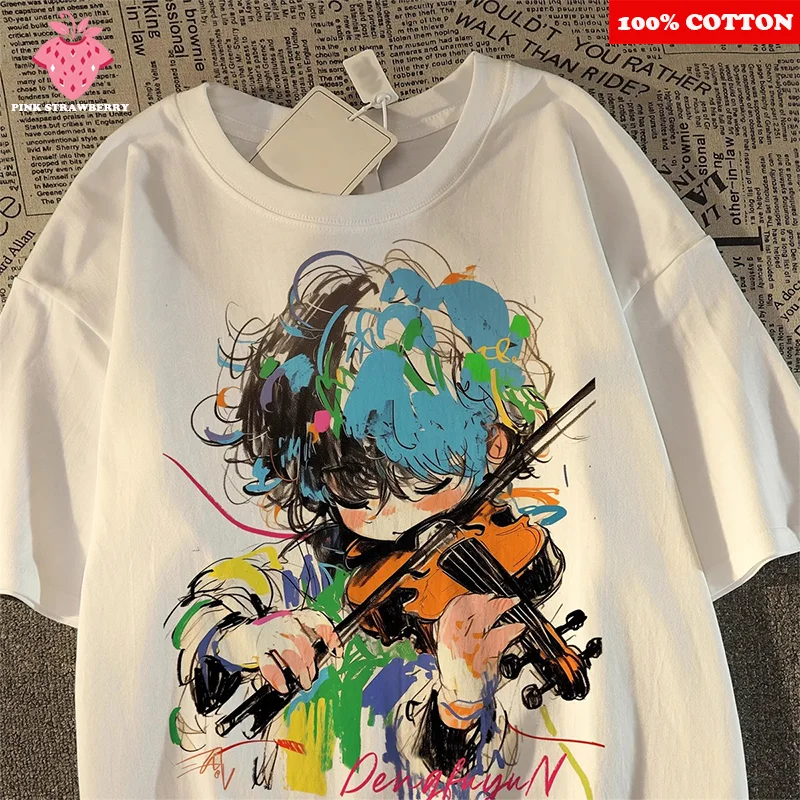 Japanese Retro cartoon T-shirt Women Men Summer 2025 New 100% Cotton Casual Print short sleeves T-shirt Y2k Top Female clothing
Japanese Retro cartoon T-shirt Women Men Summer 2025 New 100% Cotton Casual Print short sleeves T-shirt Y2k Top Female clothing