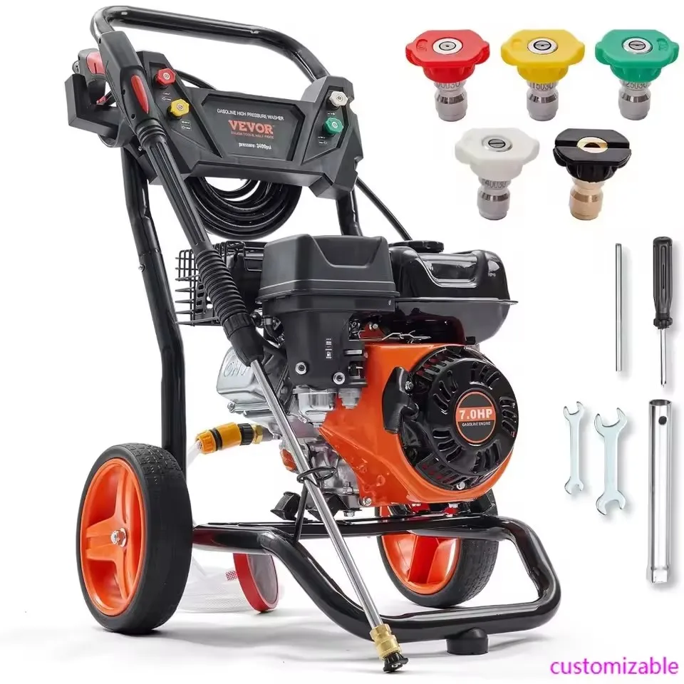 Gas-Powered Pressure Washer: 3400 PSI, 2.6 GPM, Spray Gun, Extension Wand, 5 Nozzles, Copper Pump
Gas-Powered Pressure Washer: 3400 PSI, 2.6 GPM, Spray Gun, Extension Wand, 5 Nozzles, Copper Pump