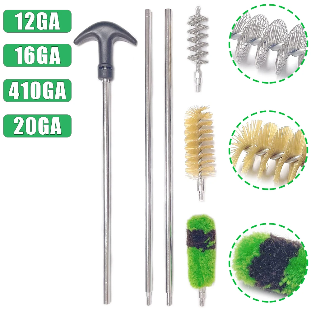 Universal Shotgun Cleaning Kit for 12GA/ 16GA/ 20GA/ 410GA Gun Chamber & Bore Cleaning Brushes with Long Metal Rods
Universal Shotgun Cleaning Kit for 12GA/ 16GA/ 20GA/ 410GA Gun Chamber & Bore Cleaning Brushes with Long Metal Rods