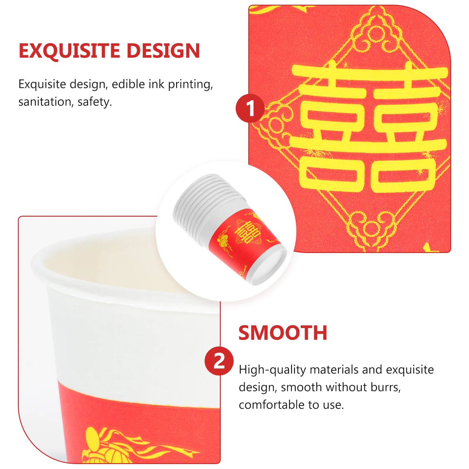 50pcs Wedding Paper Disposable Beverage Water Serving Cups Banquet Party Supplies Simple Chinese Style Thicken Practical
50pcs Wedding Paper Disposable Beverage Water Serving Cups Banquet Party Supplies Simple Chinese Style Thicken Practical